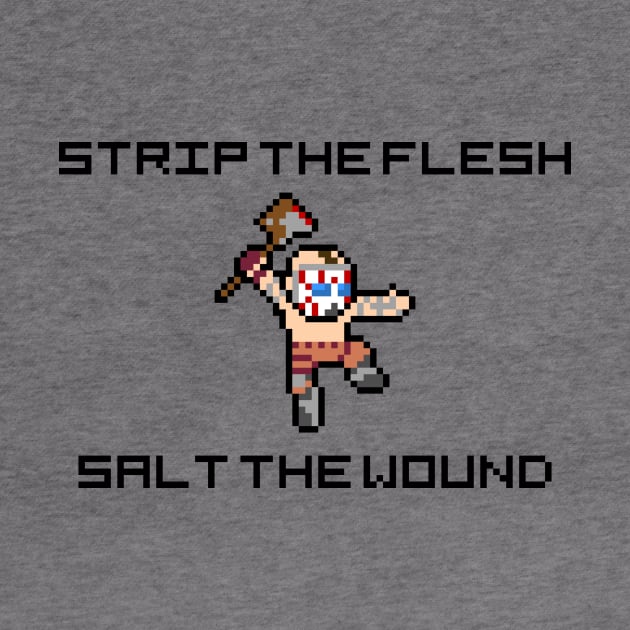 Borderlands Psycho "Strip The Flesh, Salt The Wound" 8-Bit Pixel Art by StebopDesigns